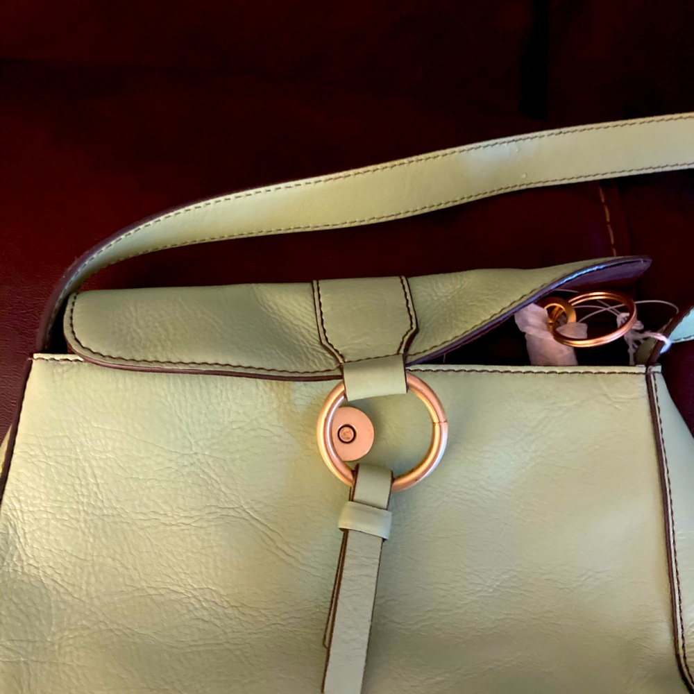 Franklin Covey Full Grain Leather shoulder bad